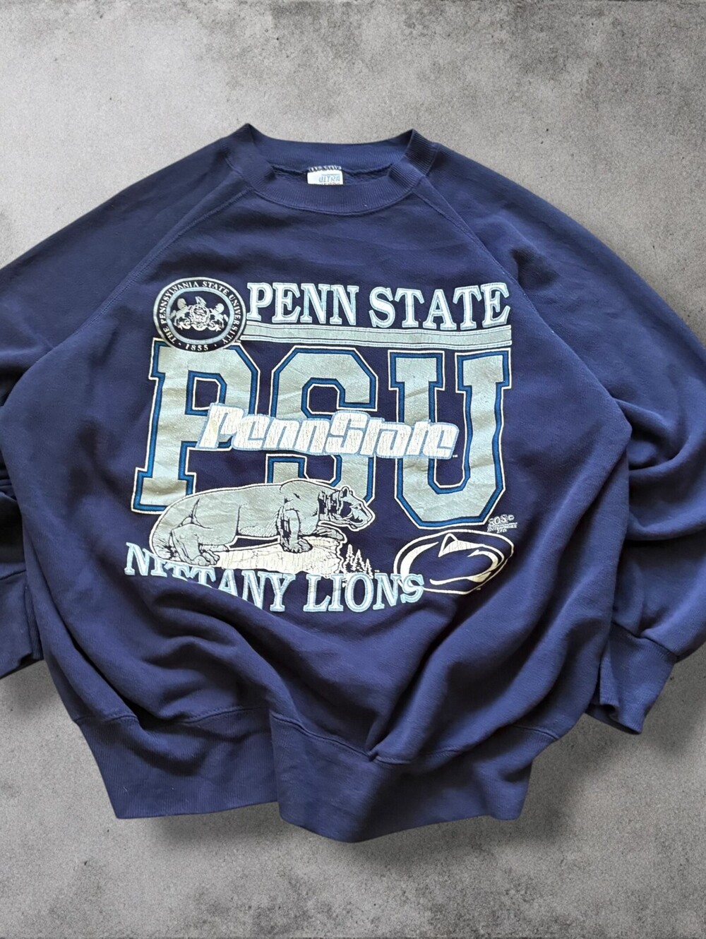 Vintage 90s Penn State Collegiate Crewneck Mens Large Nittany Lions NCAA Varsity